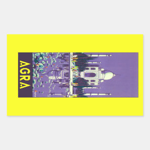 Agra ~ Taj Mahal Rechthoekige Sticker