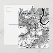 Agra Uttar Pradesh City Map Briefkaart (Voorkant / Achterkant)