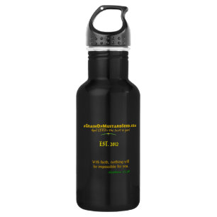 Agrainofmustardseed.com EST 2012 Waterfles