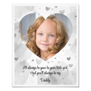 Agrandissement de photo de coeurs Cadeau pour Papa