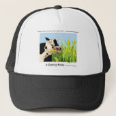 Agrazing Maize (Funny Koe geeft Kaarten T - shirts Trucker Pet (Voorkant)