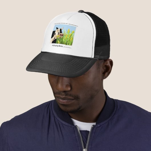 Agrazing Maize (Funny Koe geeft Kaarten T - shirts Trucker Pet (In situ)