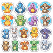 Agréable ensemble de stickers animaliers (Devant)