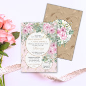 Agréable Faire-part de mariage rose rose