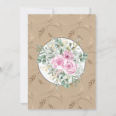 Agréable Faire-part de mariage rose rose (Dos)