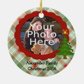 Agréable Photo Plaid Ornement de Noël (Dos)