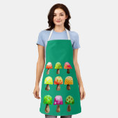 Agréable tablier de champignons colorés (Porté)