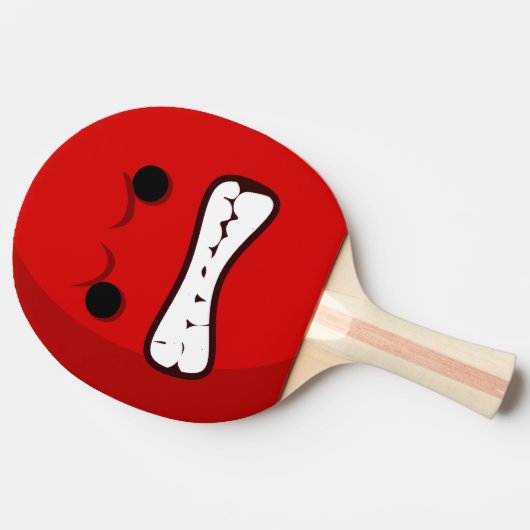 Agressieve schande in uw gezicht tafeltennisbatje (Zijkant)
