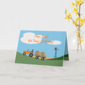 Agriculteur sur la carte d'anniversaire de (Fleur jaune)