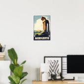 Agrigento Italiaans Poster voor oldtimers (Thuiskantoor)