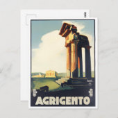 Agrigento Italië vintage Briefkaart (Voorkant / Achterkant)