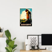 Agrigento Sicilië - Reiskunst Poster (Thuiskantoor)