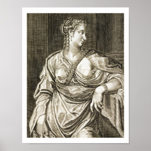 Agrippina-vrouw van Tiberius (graving) Poster