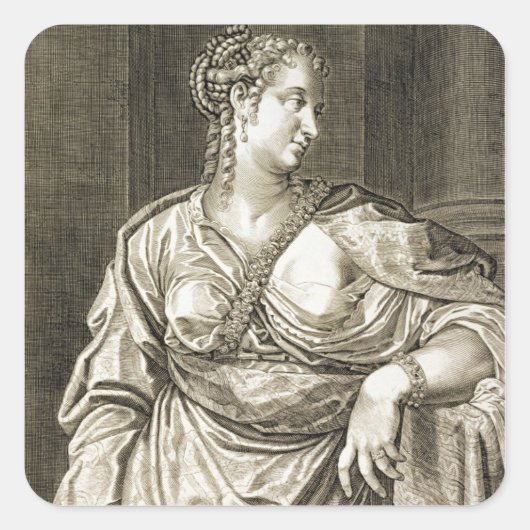 Agrippina-vrouw van Tiberius (graving) Vierkante Sticker (Voorkant)