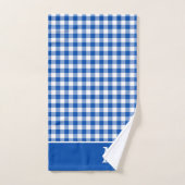 Agritourisme Bleu et Blanc En vichy Plaid Monogram (Serviette à main)