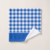 Agritourisme Bleu et Blanc En vichy Plaid Monogram (Gant de toilette)