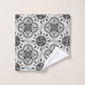 Agritourisme Damask BétonCarrelage Motif feuille (Gant de toilette)