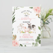 Agritourisme Invitation d'anniversaire avec fleurs (Debout devant)