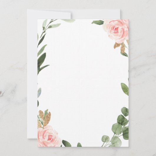 Agritourisme Invitation d'anniversaire avec fleurs (Dos)