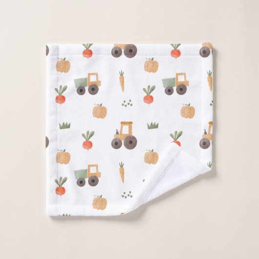 Agritourisme jardin aquarelle Motif amusant (Gant de toilette)