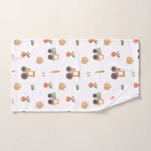 Agritourisme jardin aquarelle Motif amusant (Serviette à main)