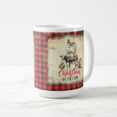 Agritourisme Mug de Noël, Poulets Vaches (Devant droit)