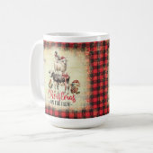 Agritourisme Mug de Noël, Poulets Vaches (Devant gauche)