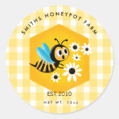 Agritourisme pot de miel étiquette petit business (Devant)