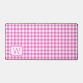 Agritourisme rose et blanc En vichy Monogramme pla (Recto)