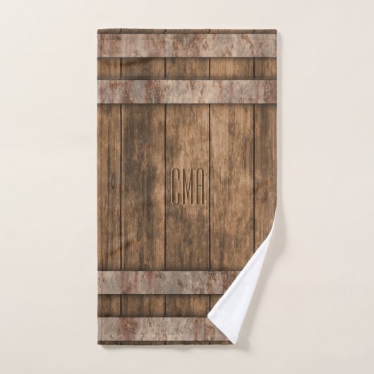 Agritourisme rustique - Monogramme (Serviette à main)