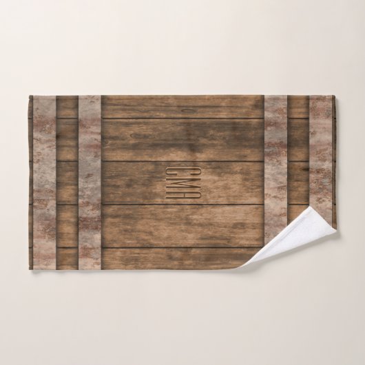 Agritourisme rustique - Monogramme (Serviette à main)