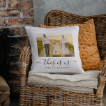 Agritourisme rustique Photo personnalisée Oreiller<br><div class="desc">La couleur Arrière - plan peut être customisée en ligne (à n'importe quelle couleur !). Conçu par Berry Berry Sweet {www.berryberrysweet.com}</div>