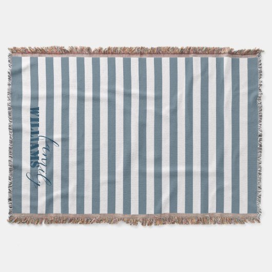 Agritourisme Turquoise rayures lancer couverture (Devant)