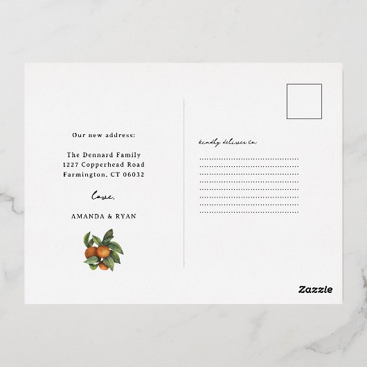 Agrumes | Botanique Faire-part mobile (Verso)