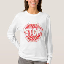 AGS - STOP - T-SHIRT MET LANGE MOUWEN