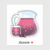 Agua De Jamaica Agua Fresca Sticker (Vel)