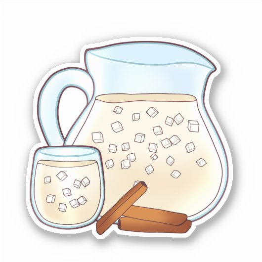 Agua de Orchata de Arroz Sticker (Voorkant)