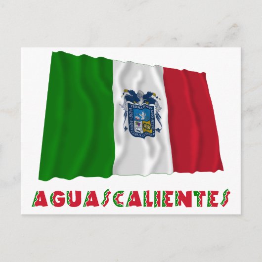 Aguascalientes Waving Unofficial Flag Briefkaart (Voorkant)