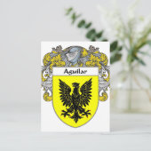 Aguilar-wapenschild (gemanteld) briefkaart (Staand voorkant)