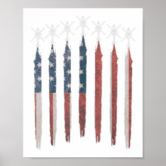 AH64 Apache Helikopter American Flag Apache Squadr Poster