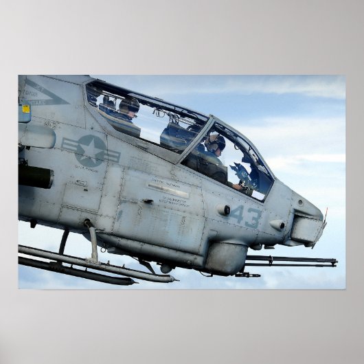 AH-1W-draagschroefvliegtuig Poster (Voorkant)