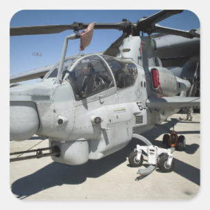 AH-1Z Super Cobra-aanvalshelikopter Vierkante Sticker