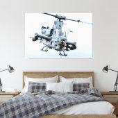 AH-1Z VIPER 40x60 Canvas Afdruk (Insitu (Slaapkamer))