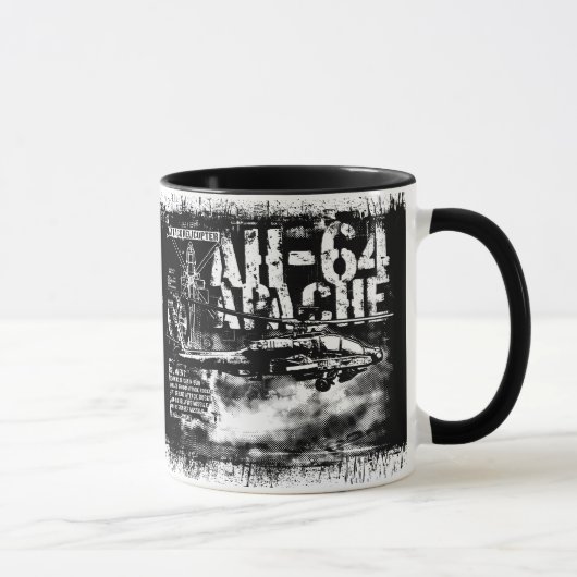AH-64 Apache 11 oz Ringer Mug (Droite)