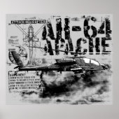 AH-64 Apache afdrukken Poster (Voorkant)