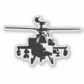AH-64 Apache Fontale Uitzicht ticker Sticker (Voorkant)