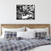 AH-64 Apache gestreken doek Canvas Afdruk (Insitu (Slaapkamer))