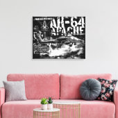 AH-64 Apache gestreken doek Canvas Afdruk (Insitu (Woonkamer))