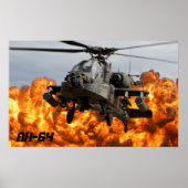 AH-64 APACHE HELICOPTER-POSTER POSTER (Voorkant)
