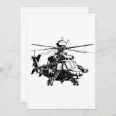 AH 64 Apache-helikopter Kaart (Voorkant / Achterkant)